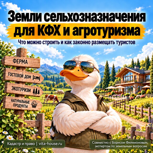 Земли сельхозназначения для КФХ: строительство и агротуризм