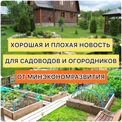 Новость от Минэкономразвития для садоводов и огородников