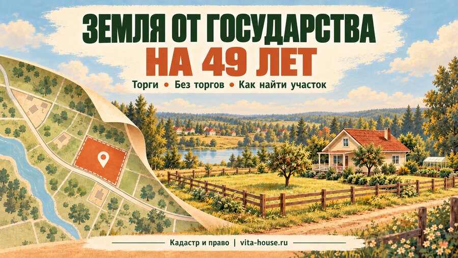 Земля от государства на 49 лет