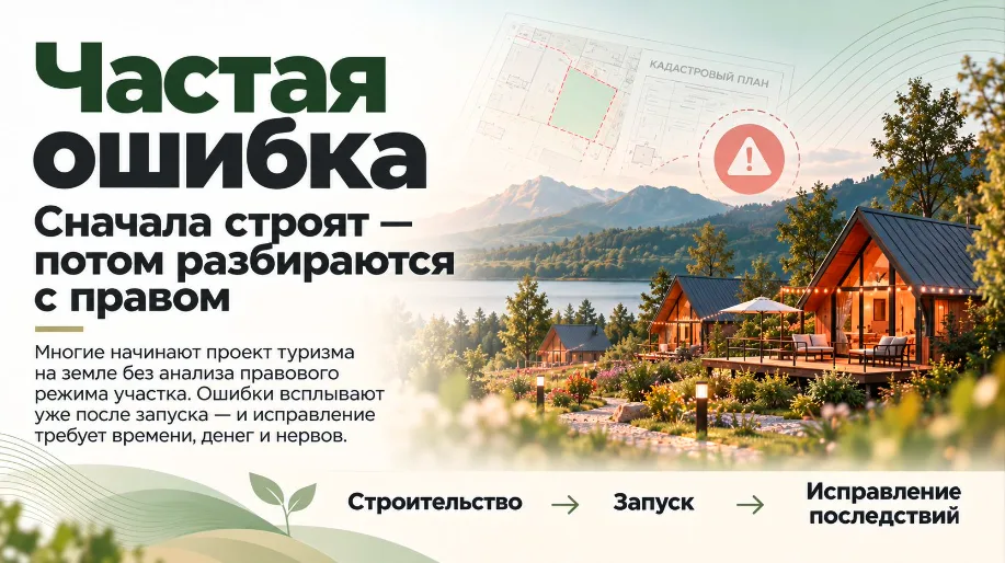 Слайд из выступления Бориса Филимонова на Международном жилищном конгрессе: почему правовой режим участка необходимо проверить до начала строительства.